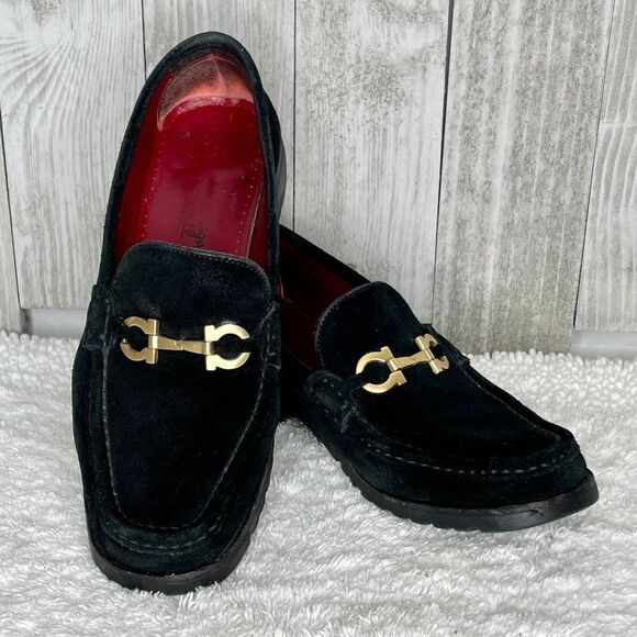 Salvatore Ferragamo Other - Salvatore Ferragamo Sport Black Suede Loafers Men’s Size 9.5 B